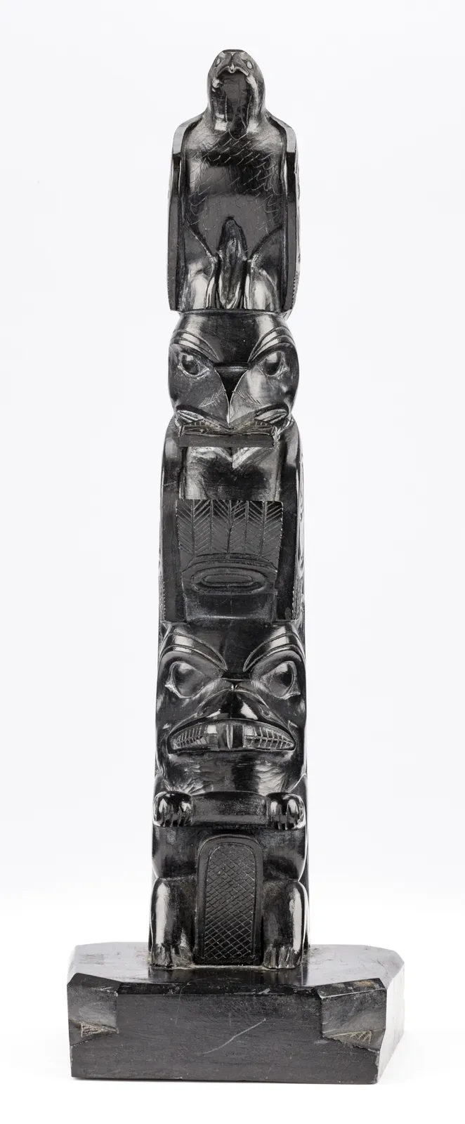 RUFUS MOODY, C.M. (1923-1998) SKIDEGATE, B.C., Model Totem Pole, 1961