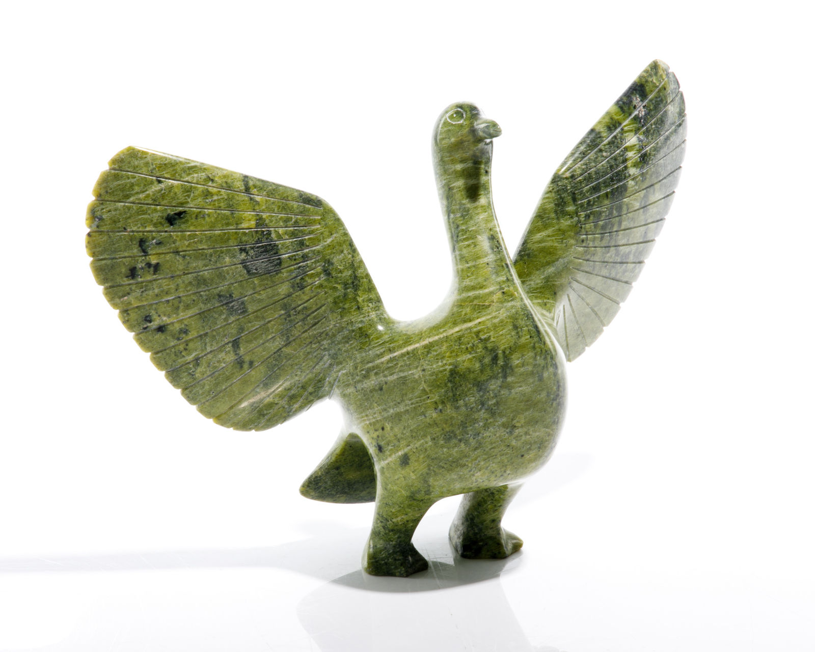 ABRAHAM ETUNGAT, R.C.A. (1911-1999) KINNGAIT (CAPE DORSET), Bird with Outstretched Wings, c. 1980