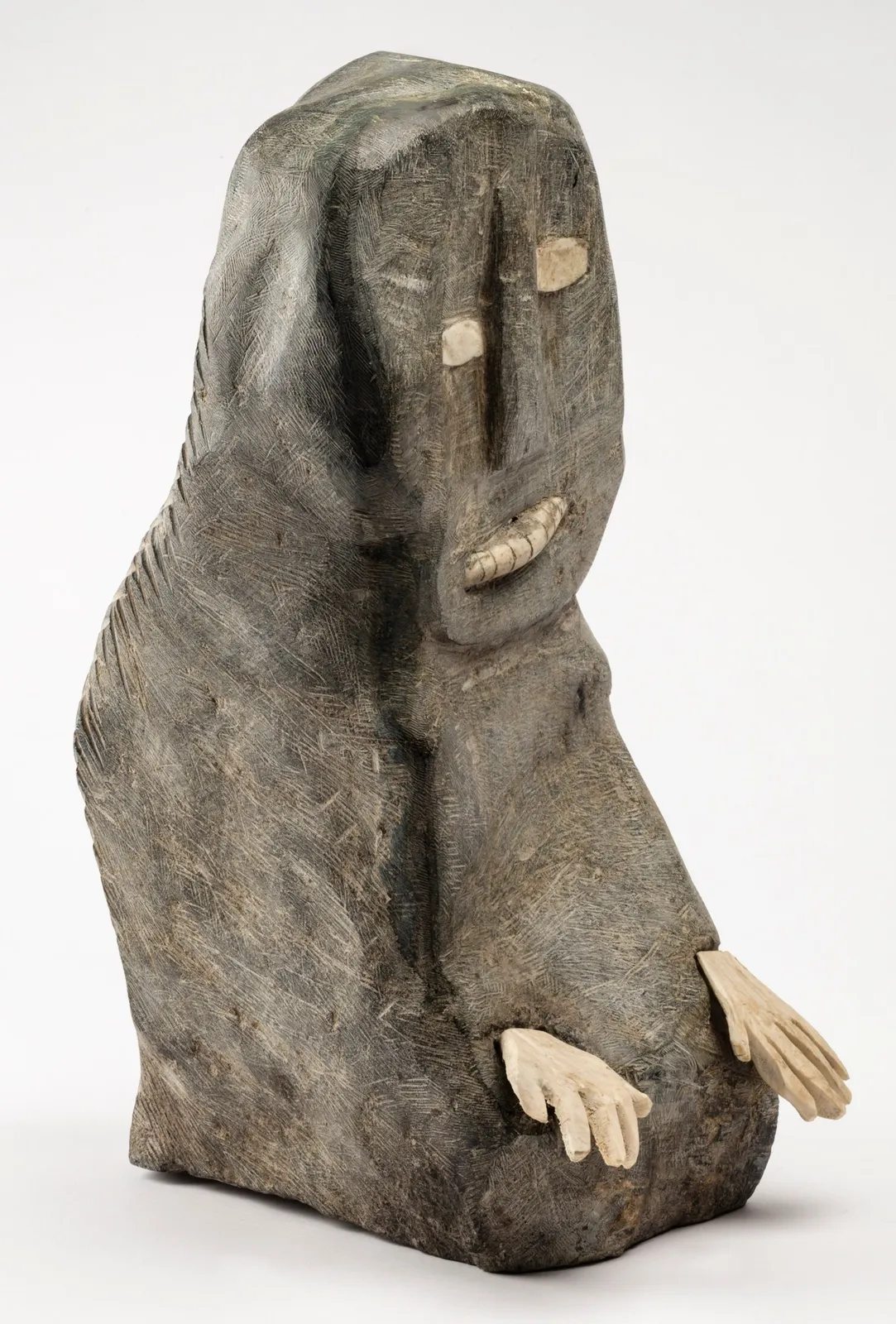 ELIZABETH NUTARAALUK AULATJUT (1914-1998) ARVIAT (ESKIMO POINT), Self Portrait, c. 1987