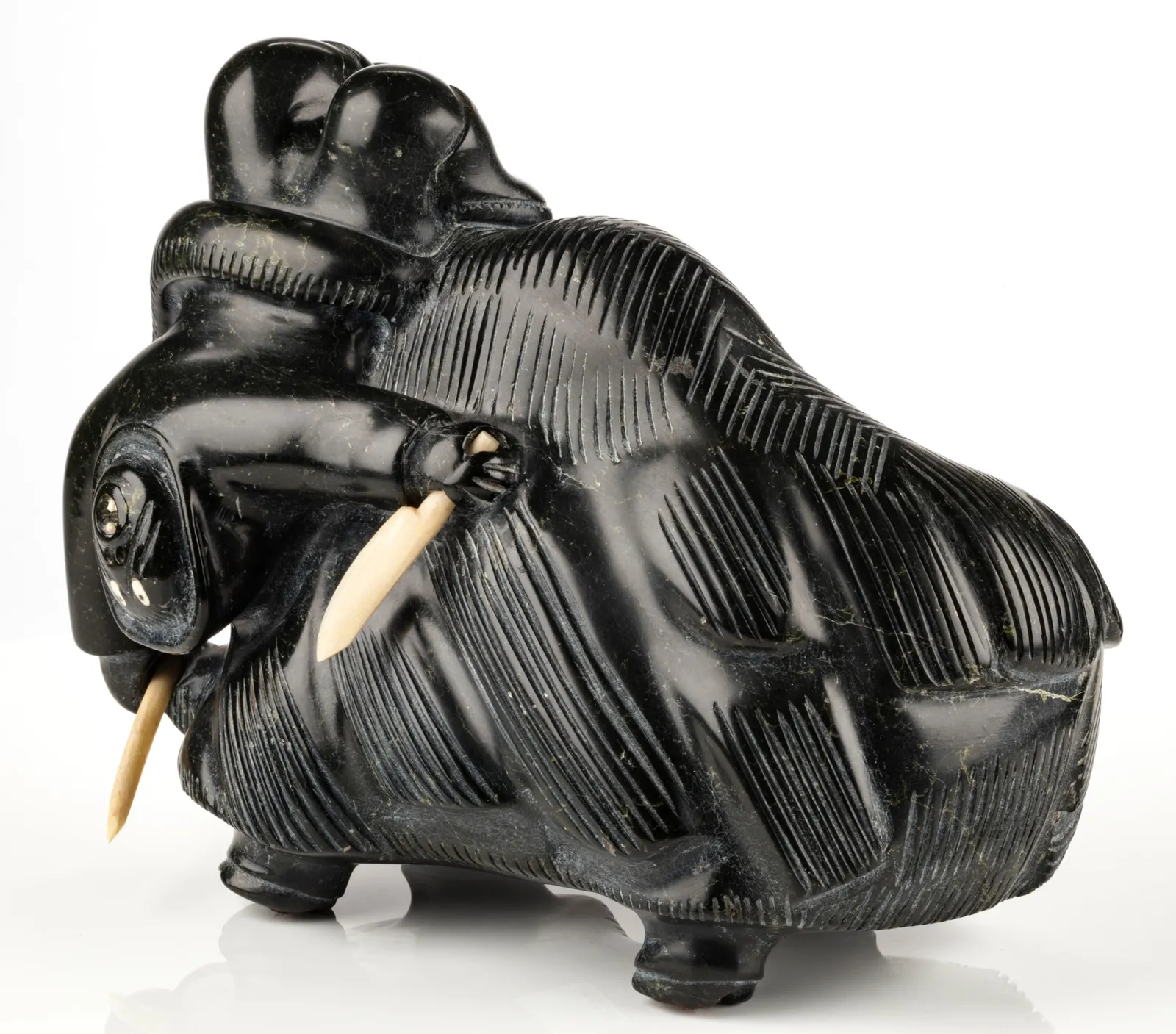 JUDAS ULLULAQ (1937-1999) Uqsuqtuuq (Gjoa Haven), Hunter Tossed by Muskox, c. 1988