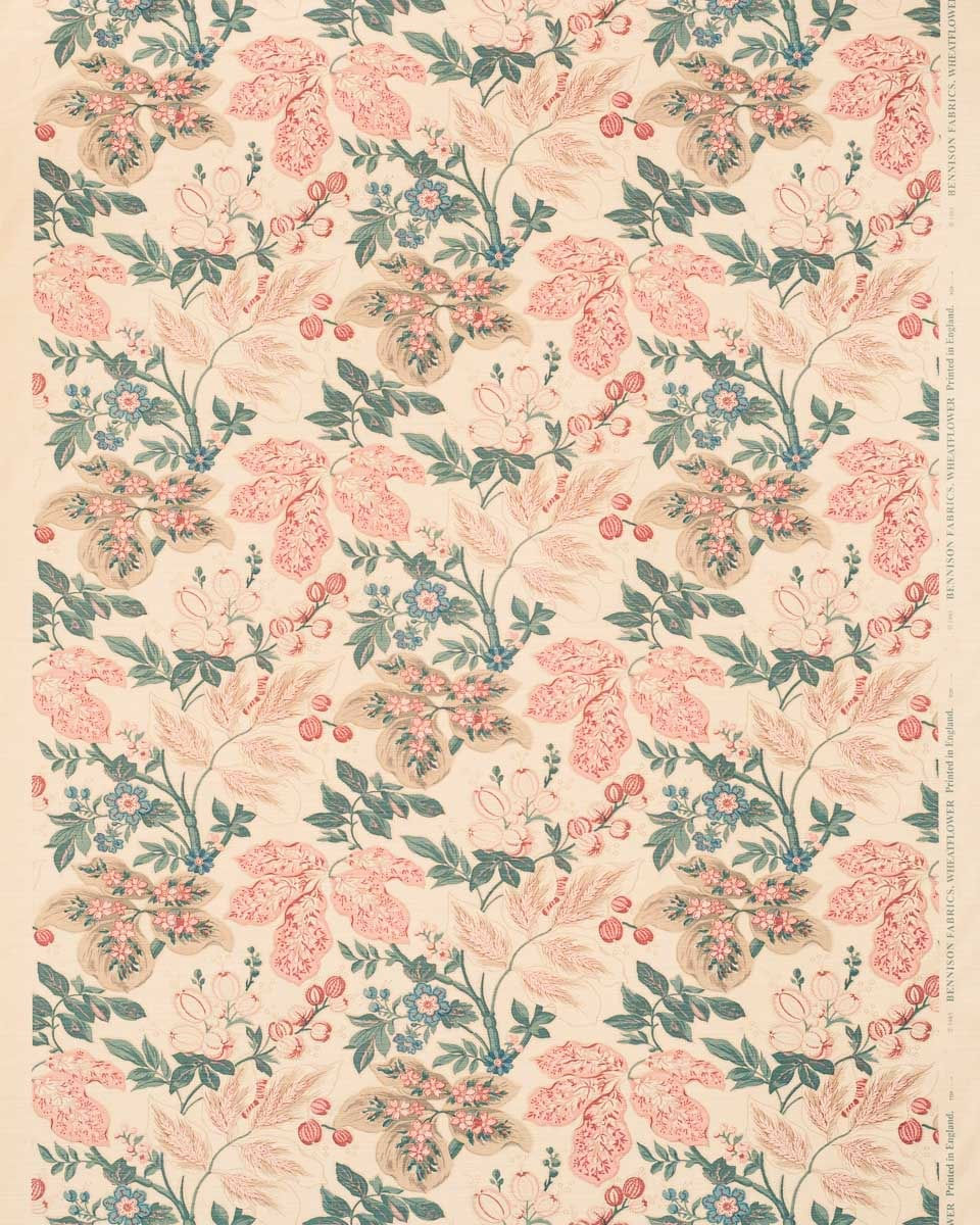 Wheat Flower Faded On Beige