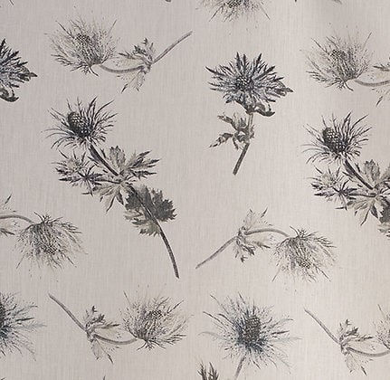 Sophies Thistles Steel Linen
