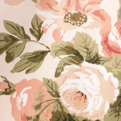 Autumn Roses Apricot Olive Green