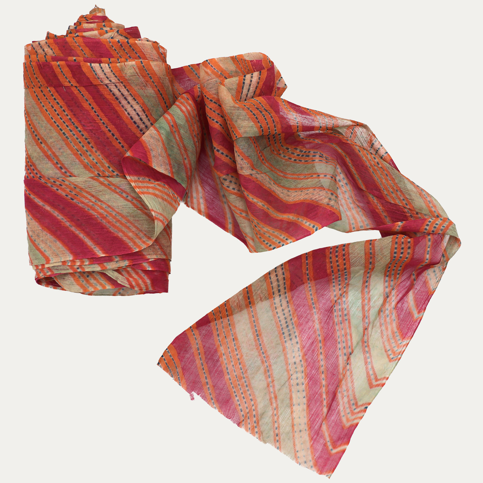 Vintage Rajasthan Leheriya Turban with Handmade Dyed Colours