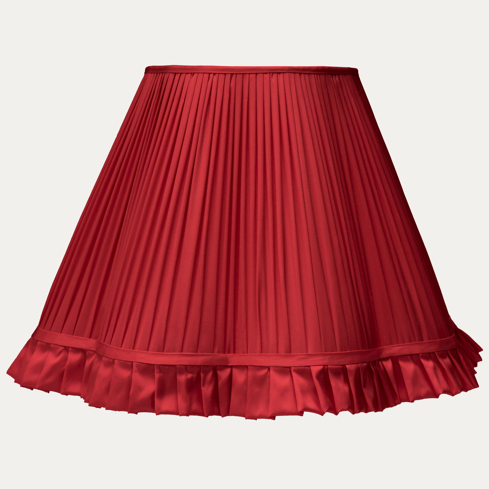 Douppion Ruby Silk Scallop Lampshade