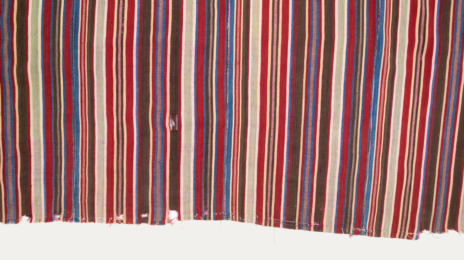 Antique Anatolian Striped Silk Textile