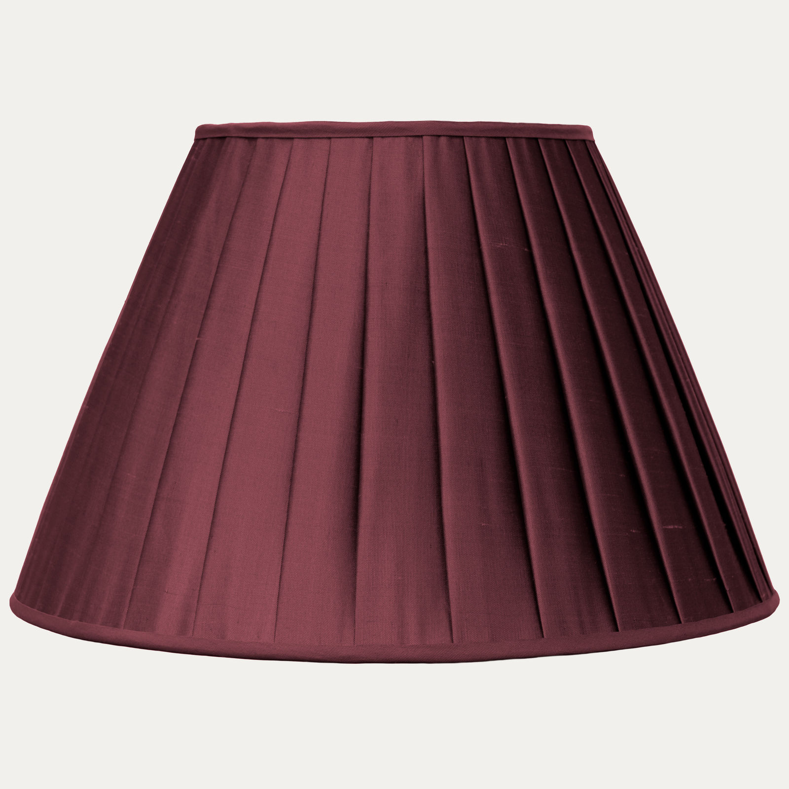 Douppion Claret Silk Box Pleated Lampshade