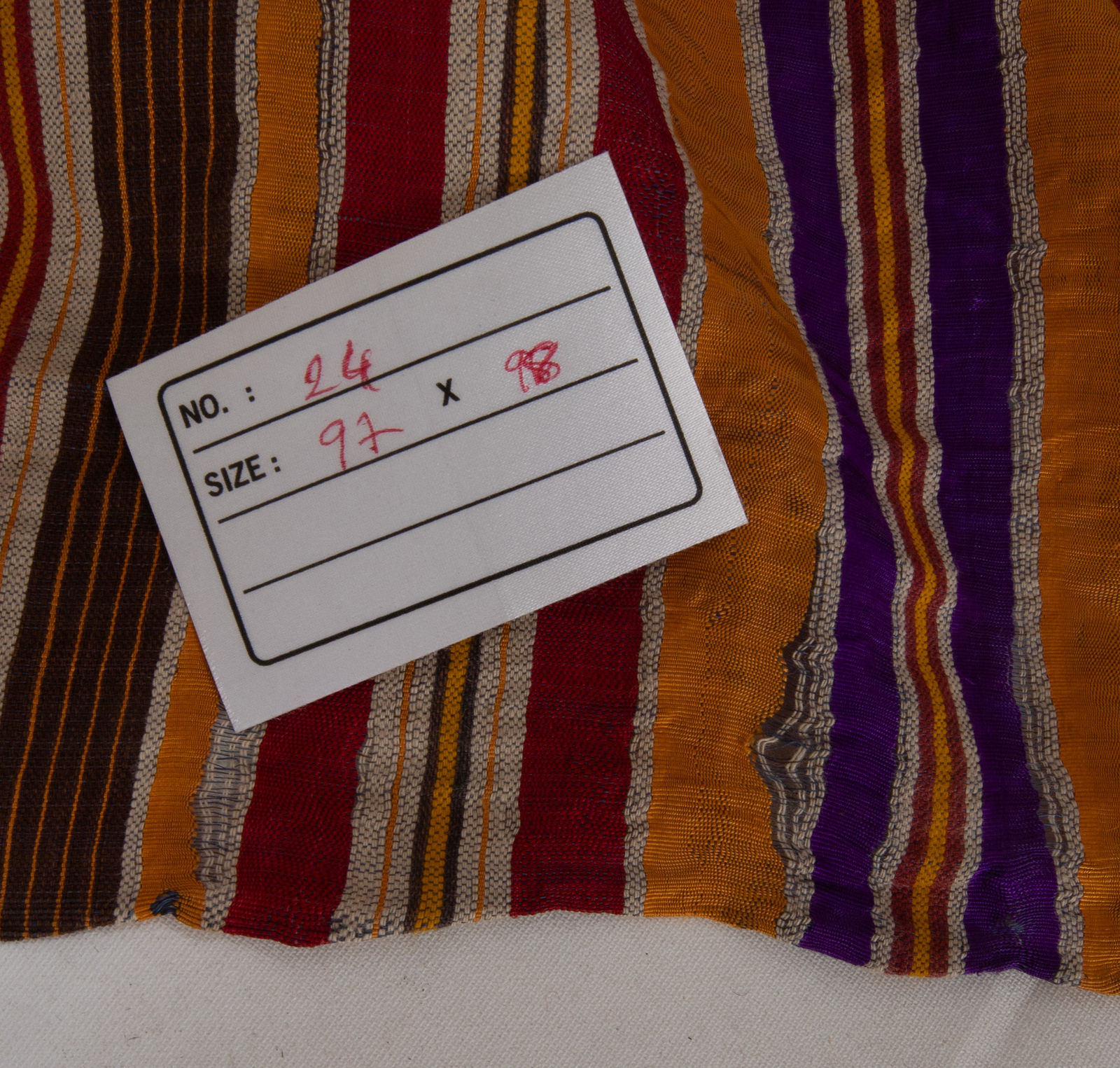 Vintage Ottoman Striped Textile with Tassels