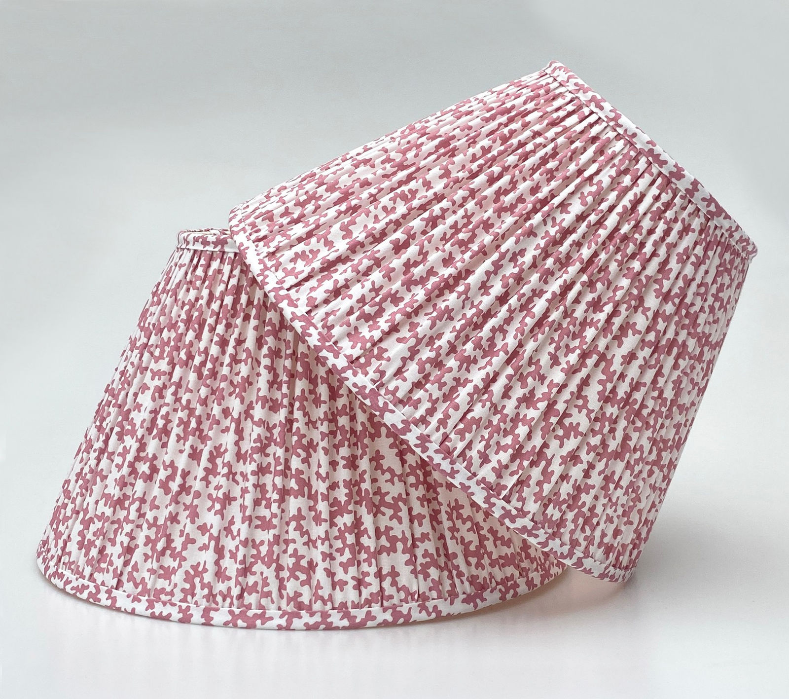 Sibyl Colefax & John Fowler Pink Seaweed on Cotton Lampshade