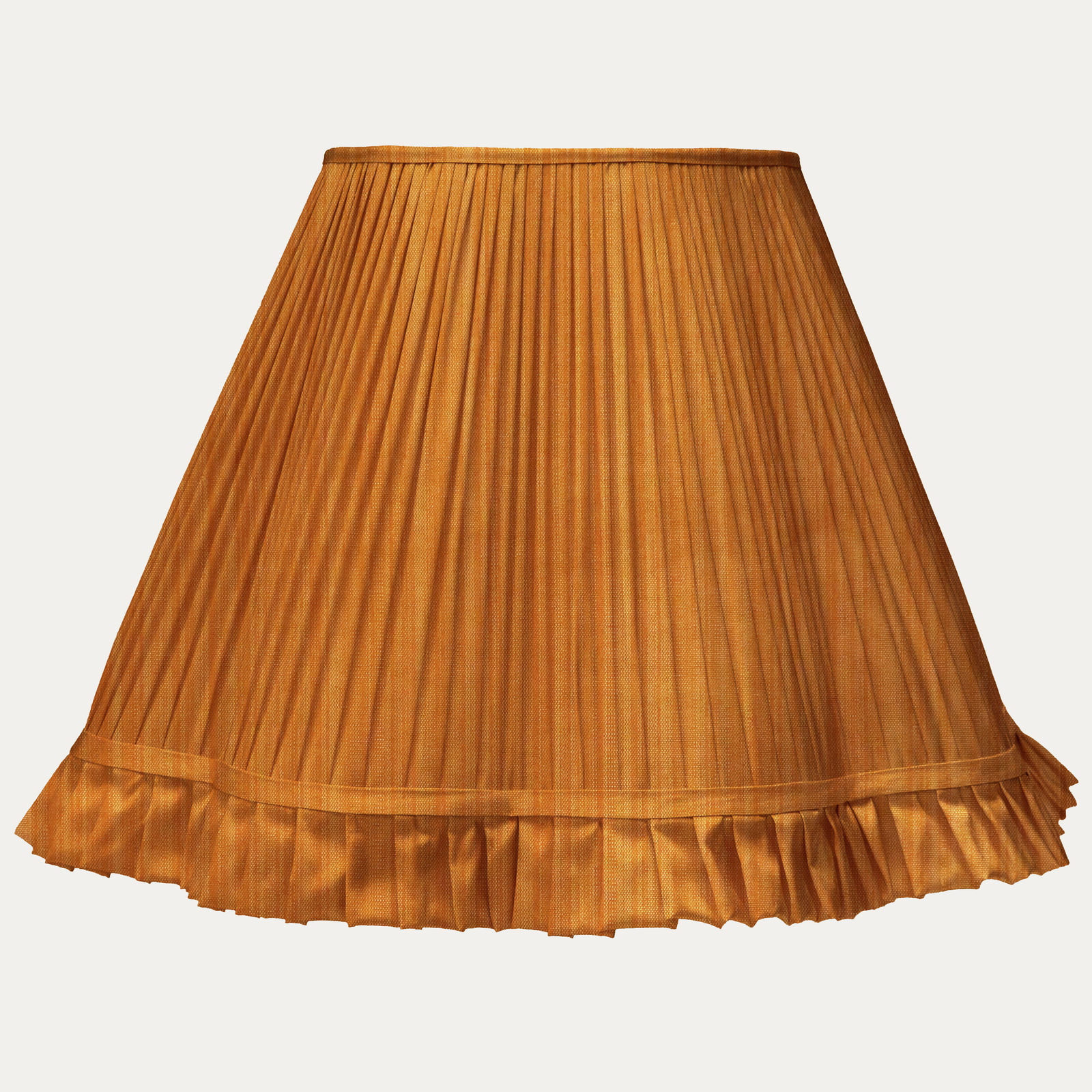Apricot Strie Taffetas Silk Scallop Lampshade