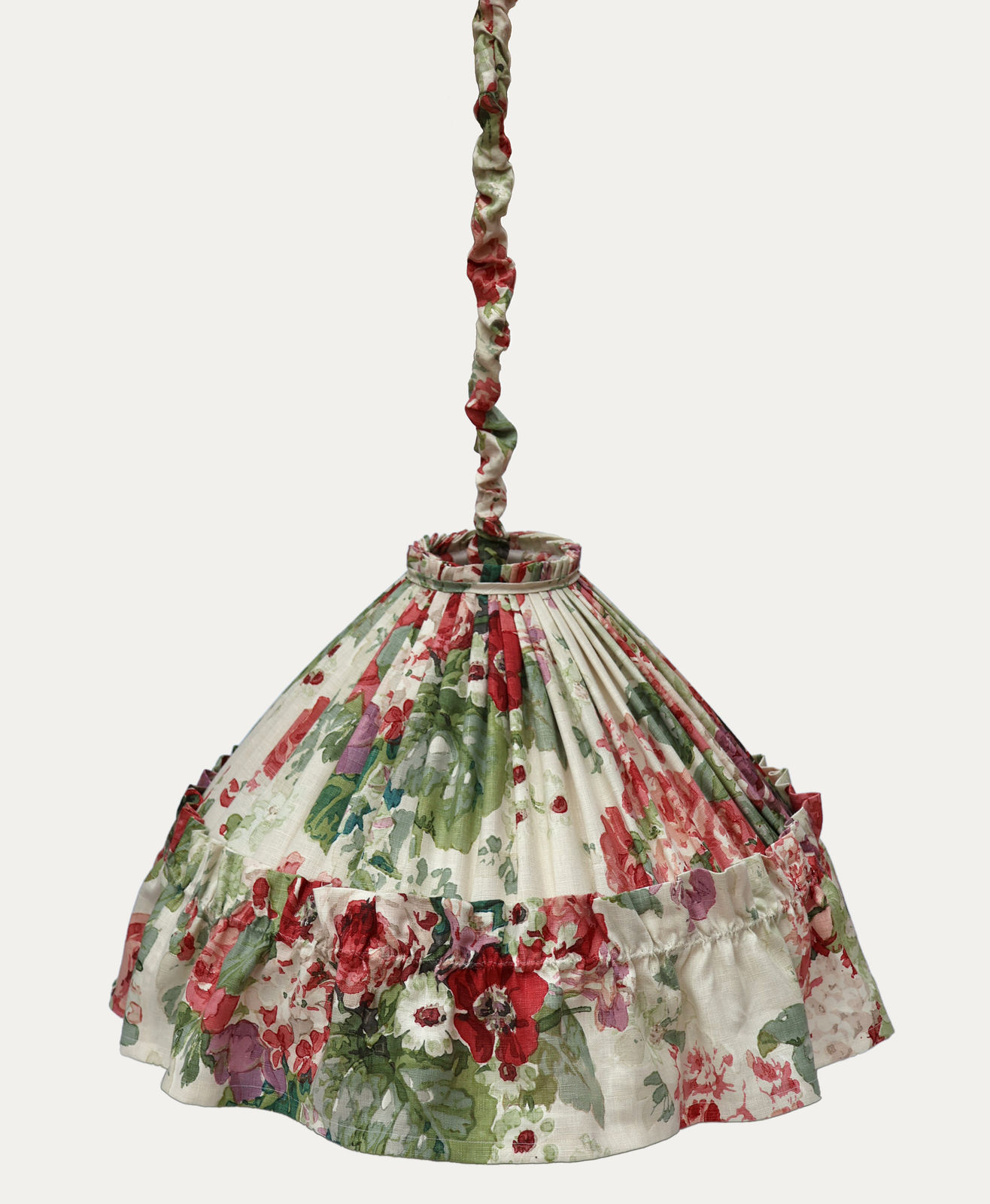 ean Monro Willa Handblock Fabric Pendant Lampshade with Skirt