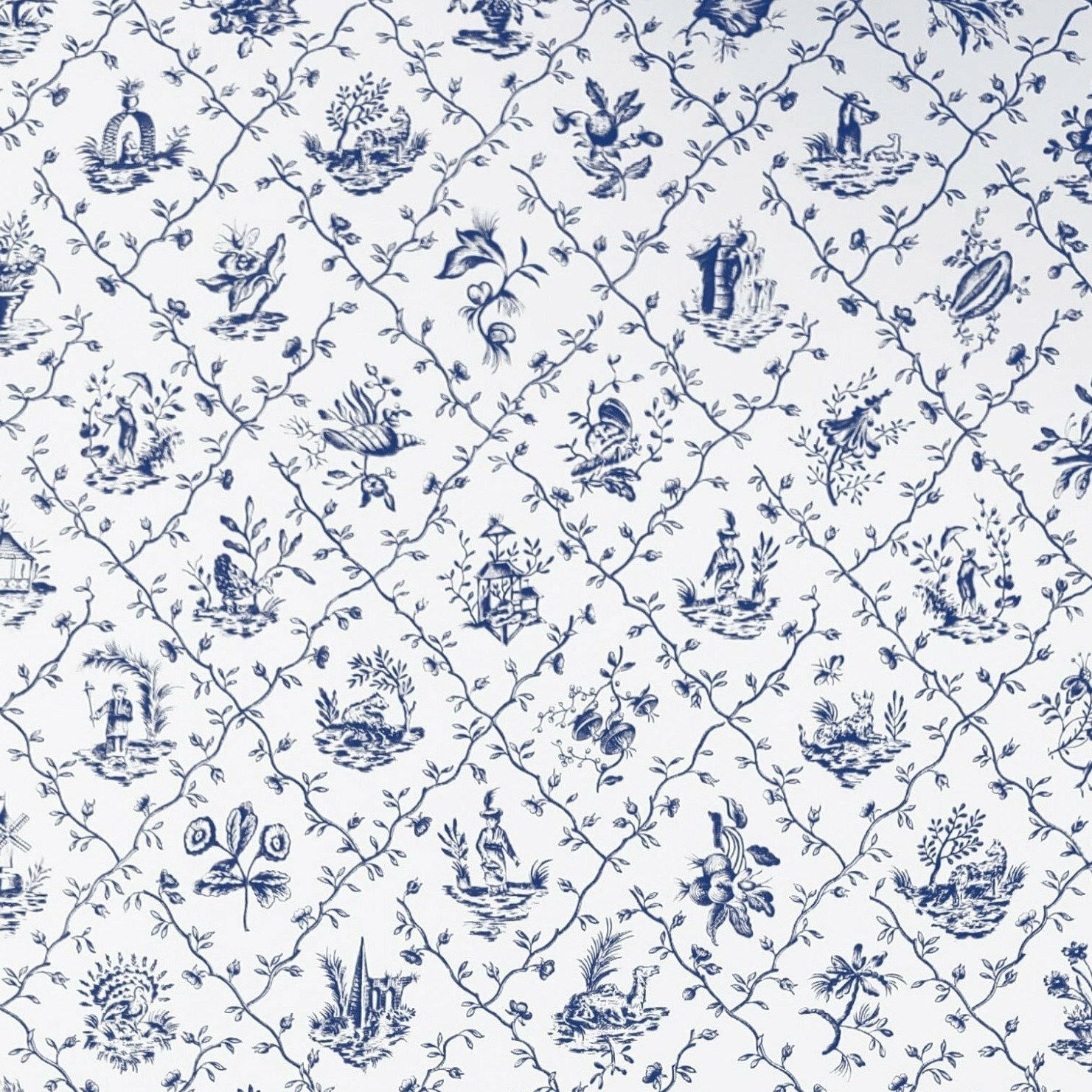 Pillement Crème Bleu