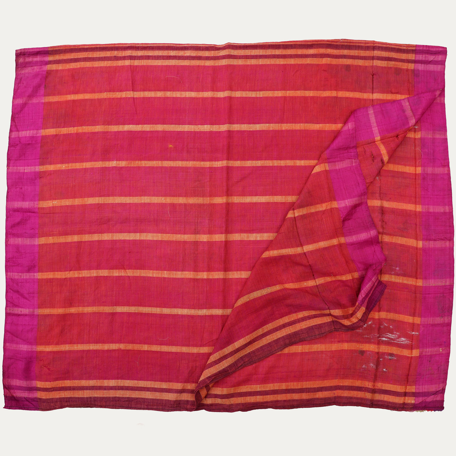 Vintage Striped Silk Shawl Amazing Tones