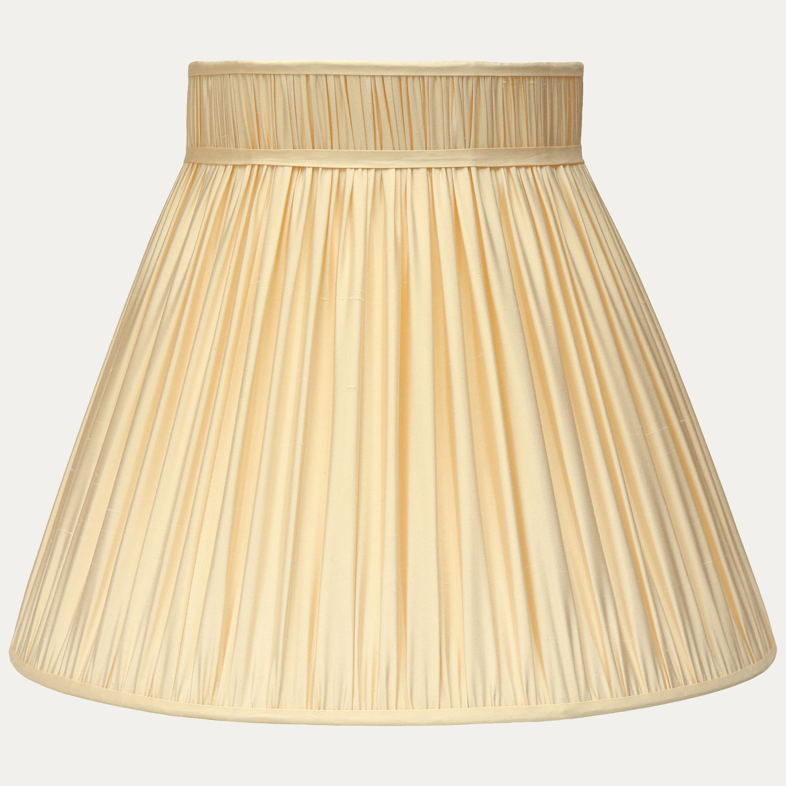 Douppion Cream Silk Collar Top Lampshade