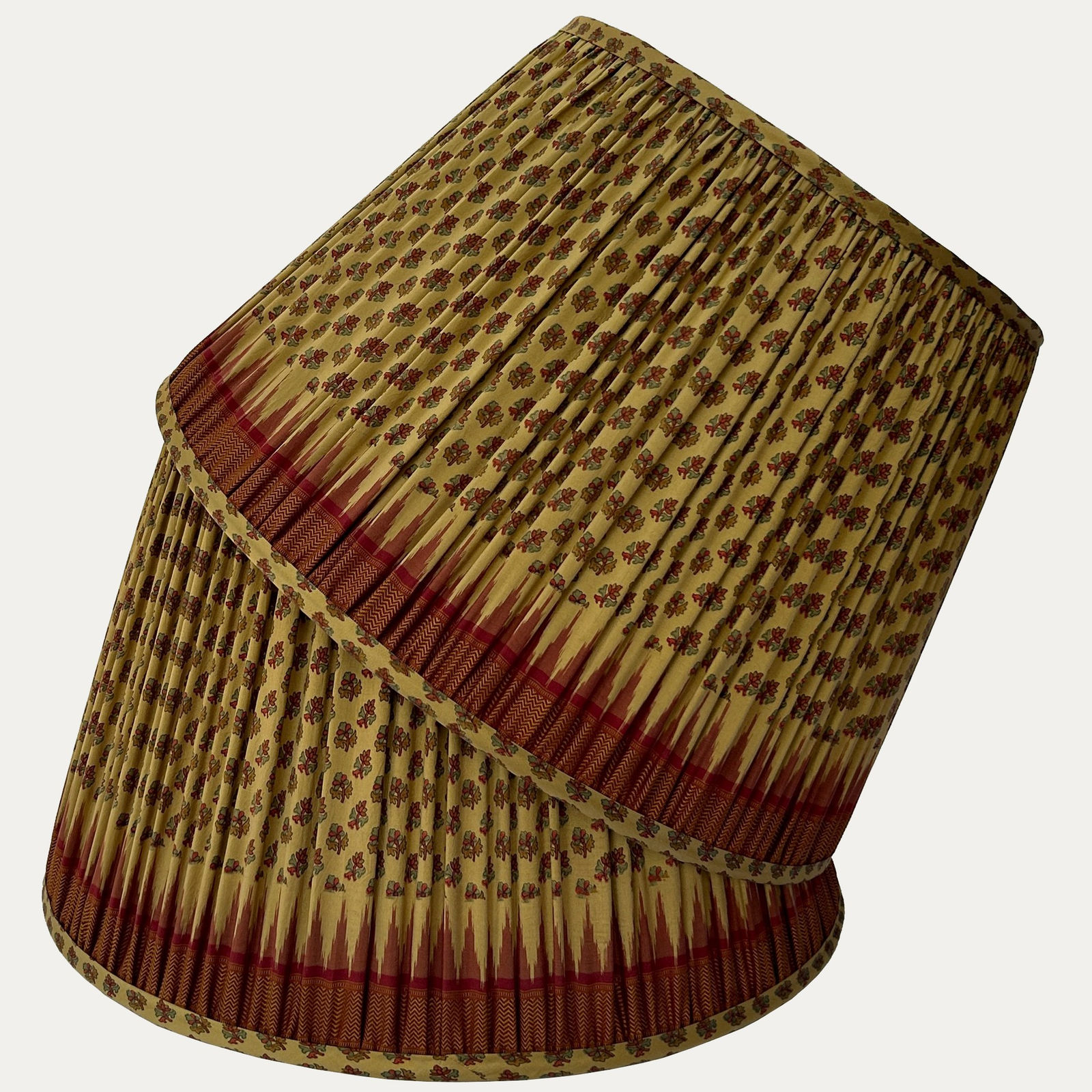 Rare Vintage Pochampally 100% Pure Silk Ikat Lampshade