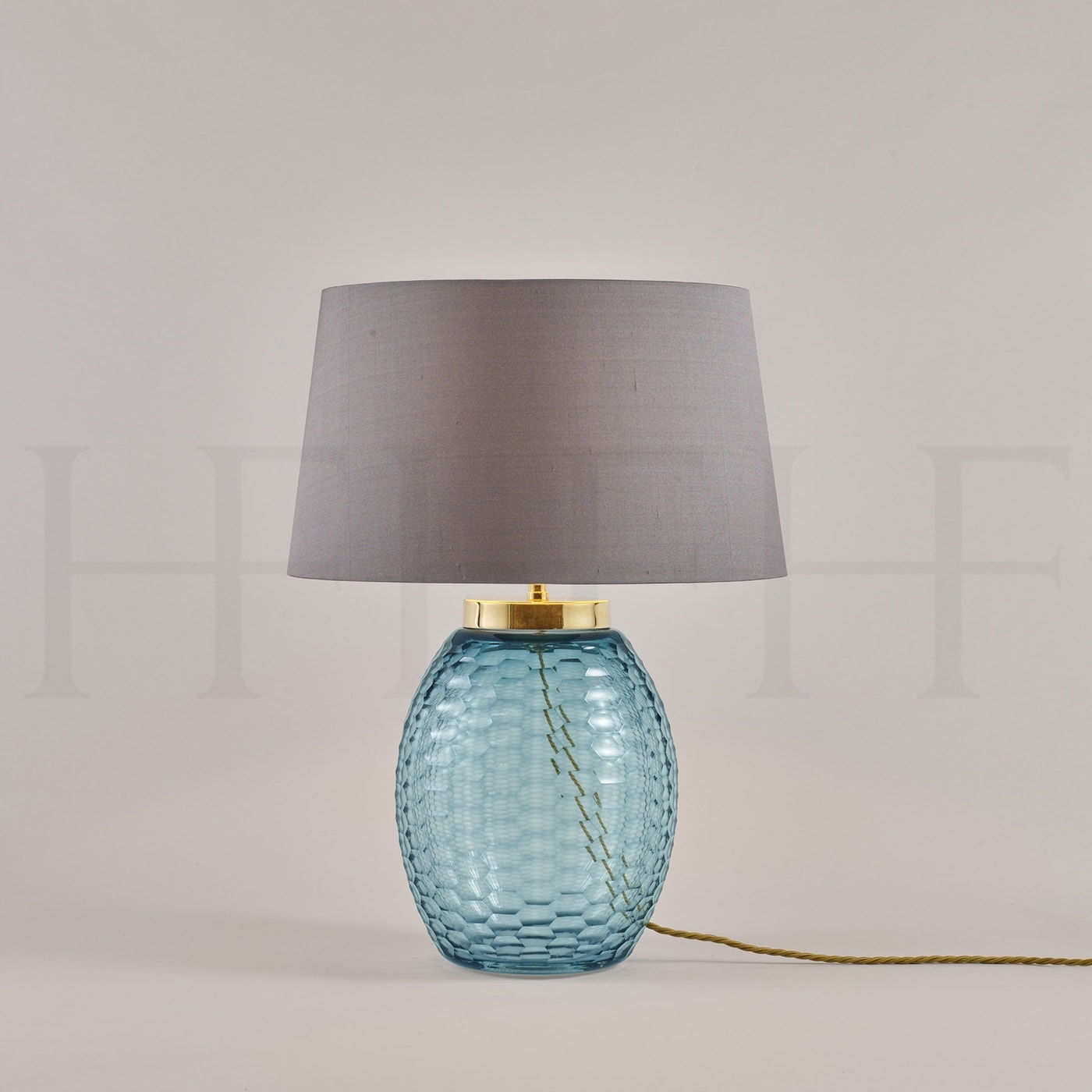 Mala Table Lamp Small Ice Blue Honeycomb