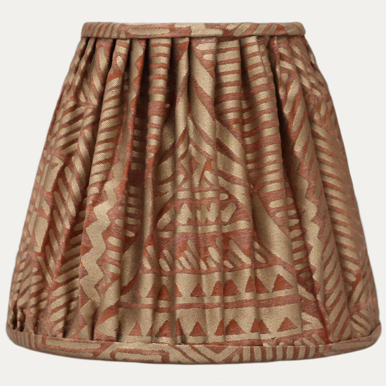 Fortuny Mayan Fawn & Silvery Gold Hand-Sewn Lampshade