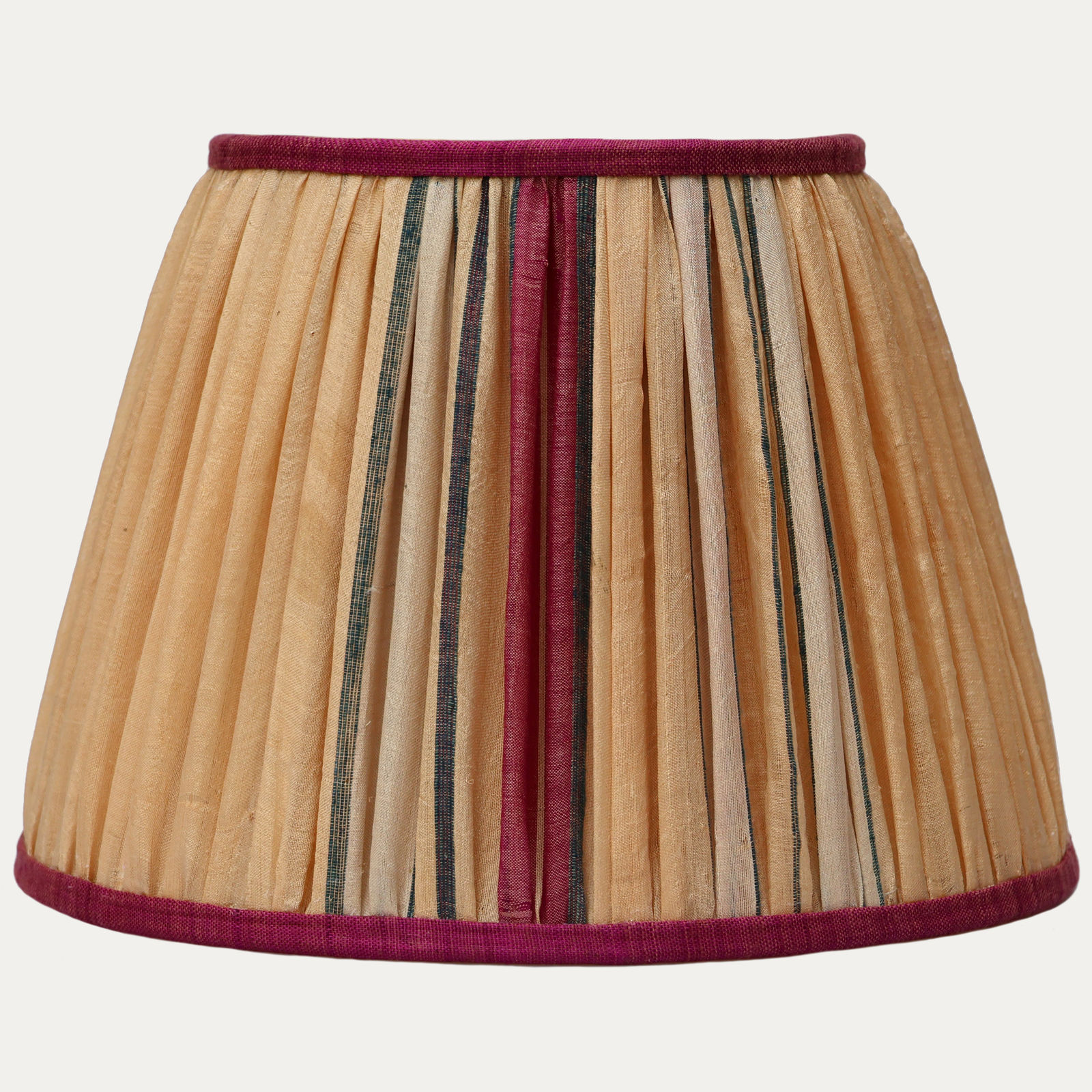 A Pair of Fine Antique Silk Lampshades with Extraordinary Colouration