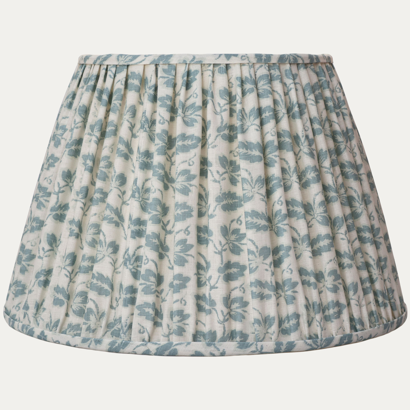 Colefax & Fowler Leaf Stripe Old Blue Handsewn Gathered Lampshade