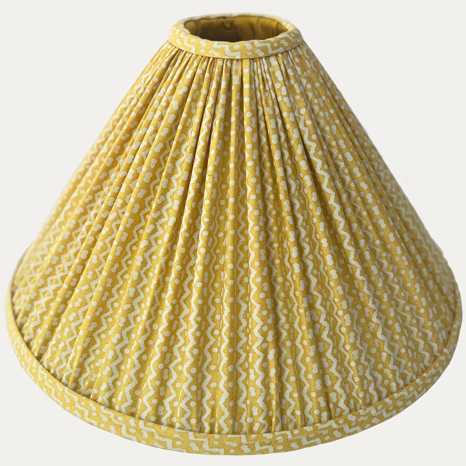 Fortuny Tapa & Yellow Lampshade