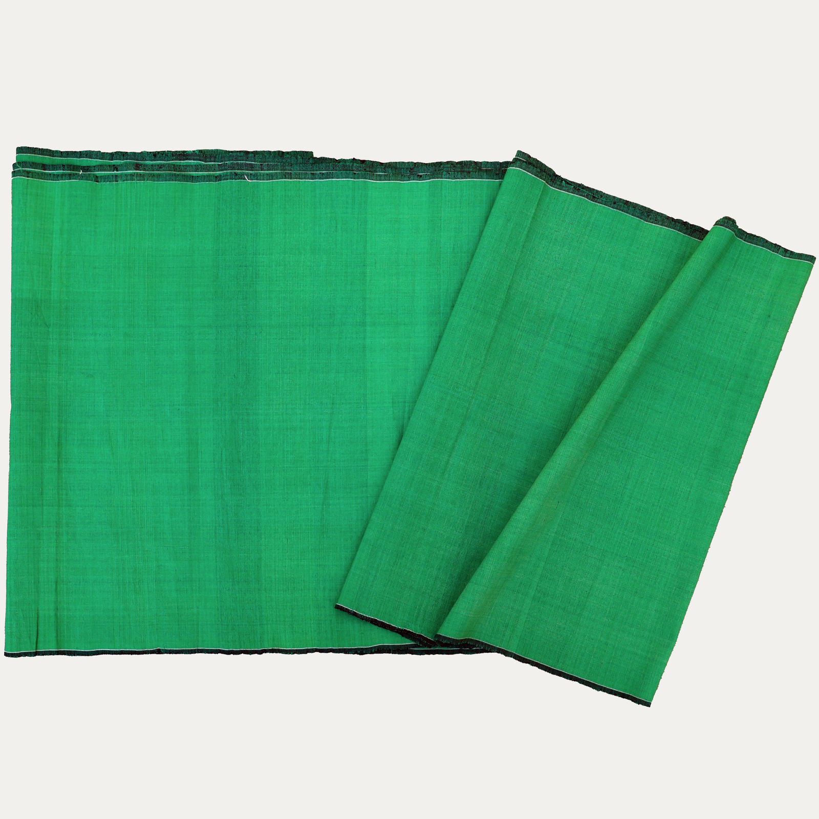 Striking Central Asian Vintage Woven Green Silk