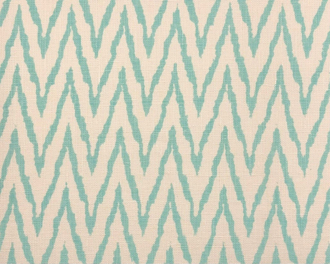 Jane Shelton, Flame Stitch Ikat Print Aqua