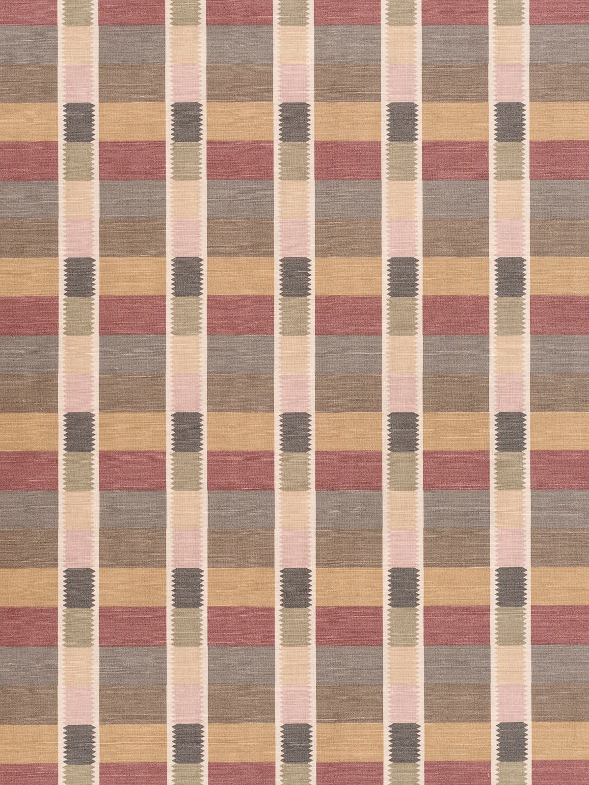 Tooth Check Tree Parrot Colors On Beige