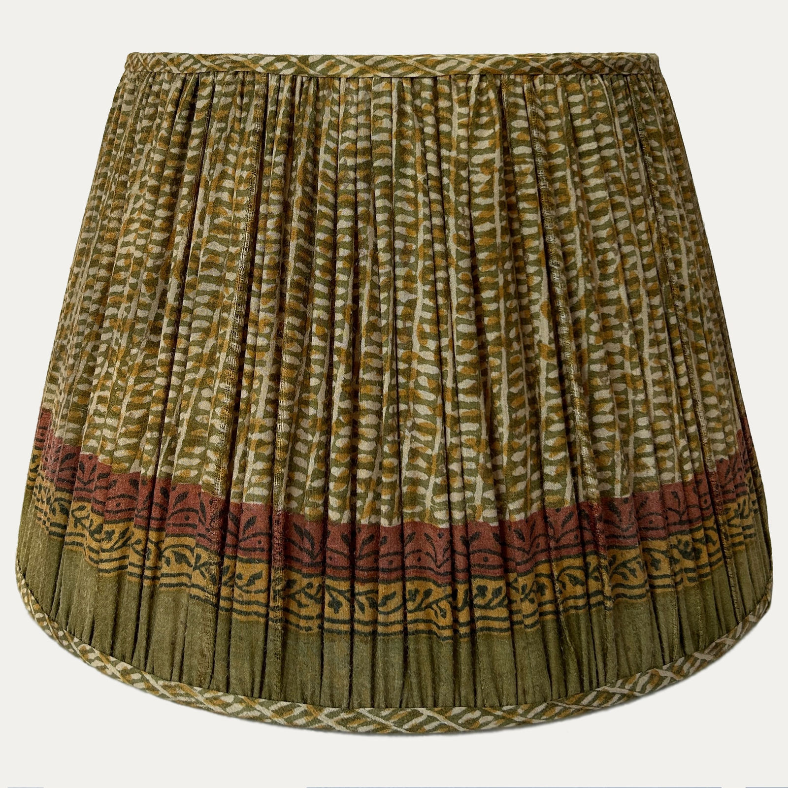 Vintage Sari Lampshade Hand Block Print 100% Pure Handloom Silk