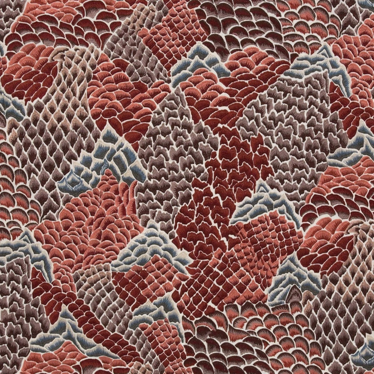 Pierre Frey Braquenié, Le Rocher Broderie Multicolore