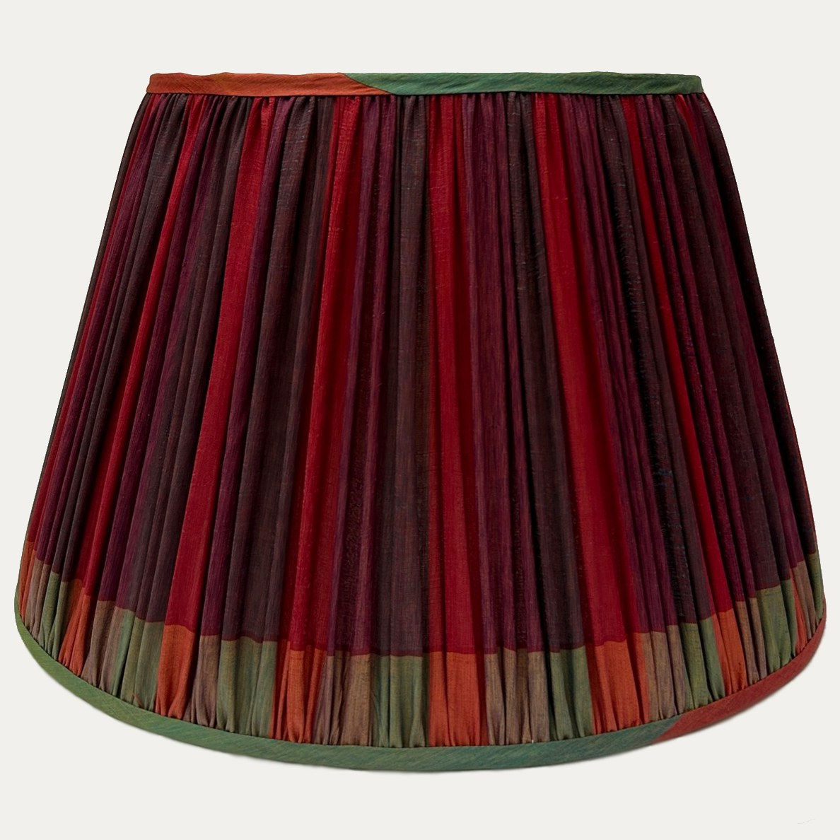 Multi-Coloured 100% Pure Silk Woven Vintage Sari Lampshade