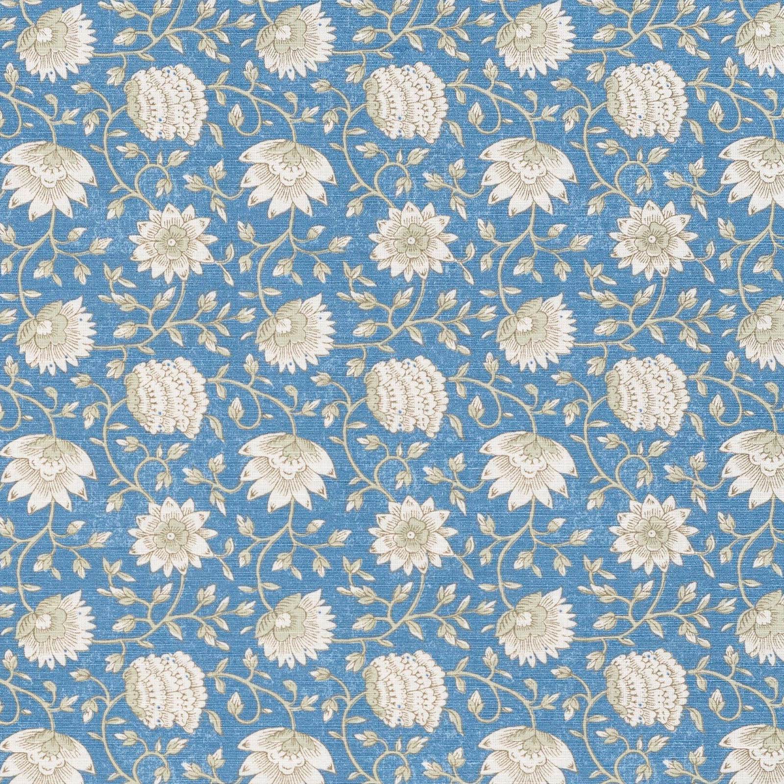 Bennison Pali Blue Green on Oyster Linen