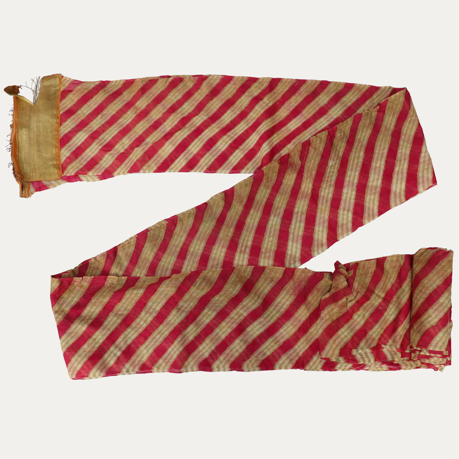 Vintage Rajasthan Leheriya Turban with Handmade Dyed Colours