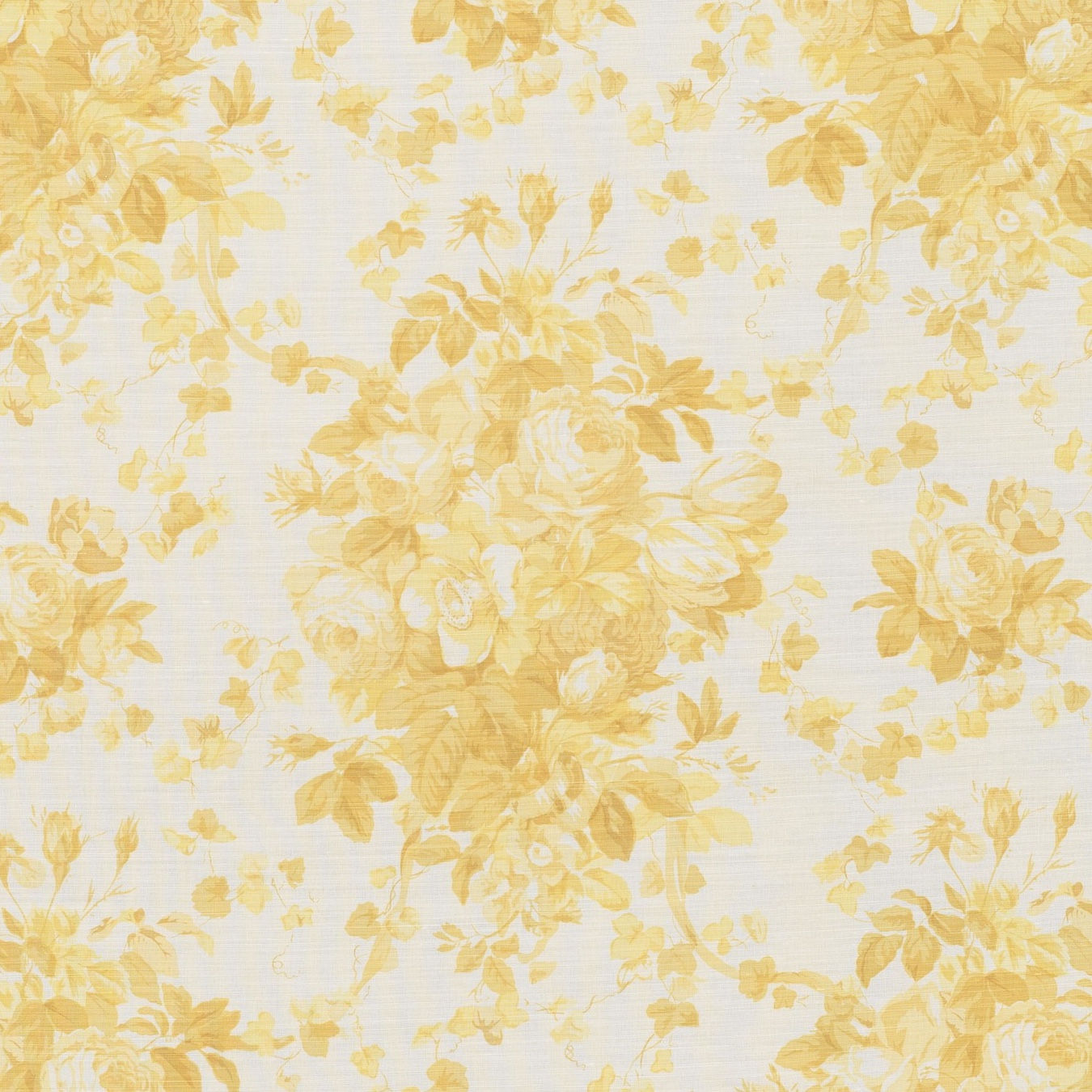 Roses Mono Yellow On Oyster