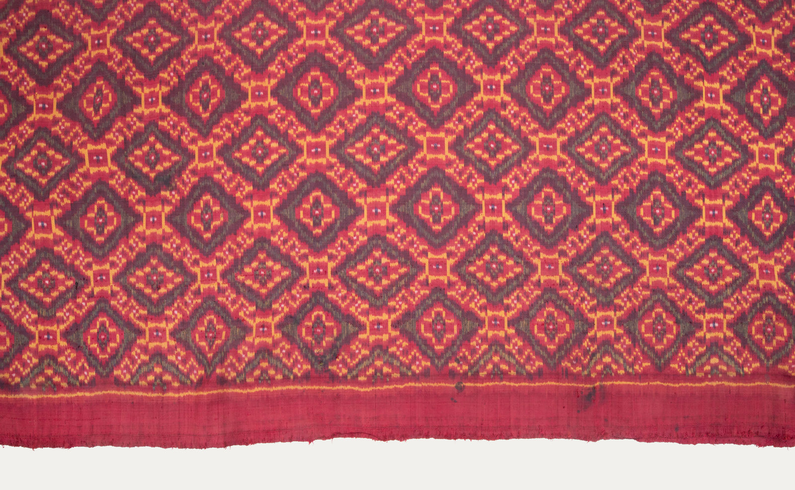 Vintage Indonesian Geometric Silk Textile