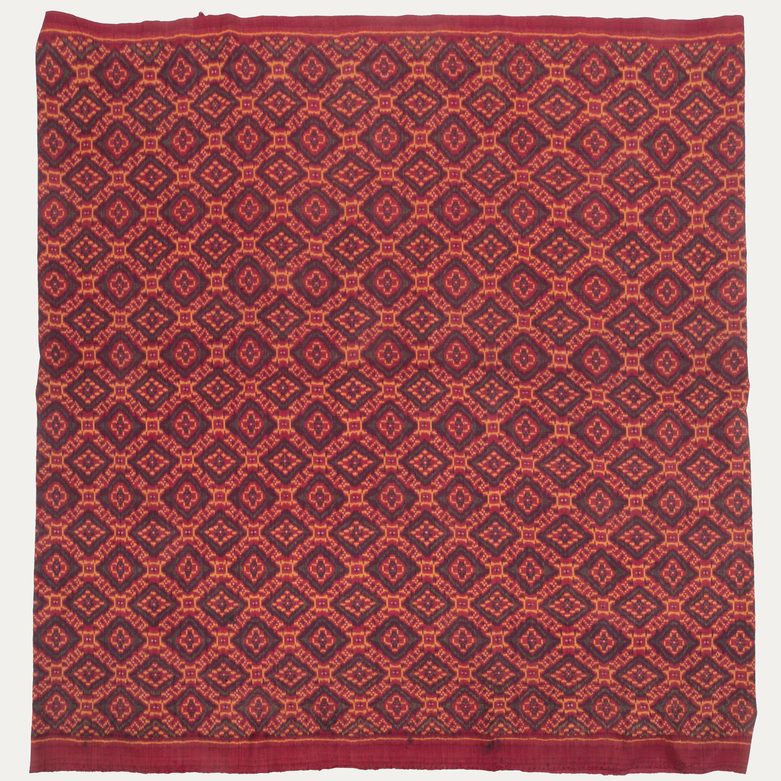 Vintage Indonesian Geometric Silk Textile