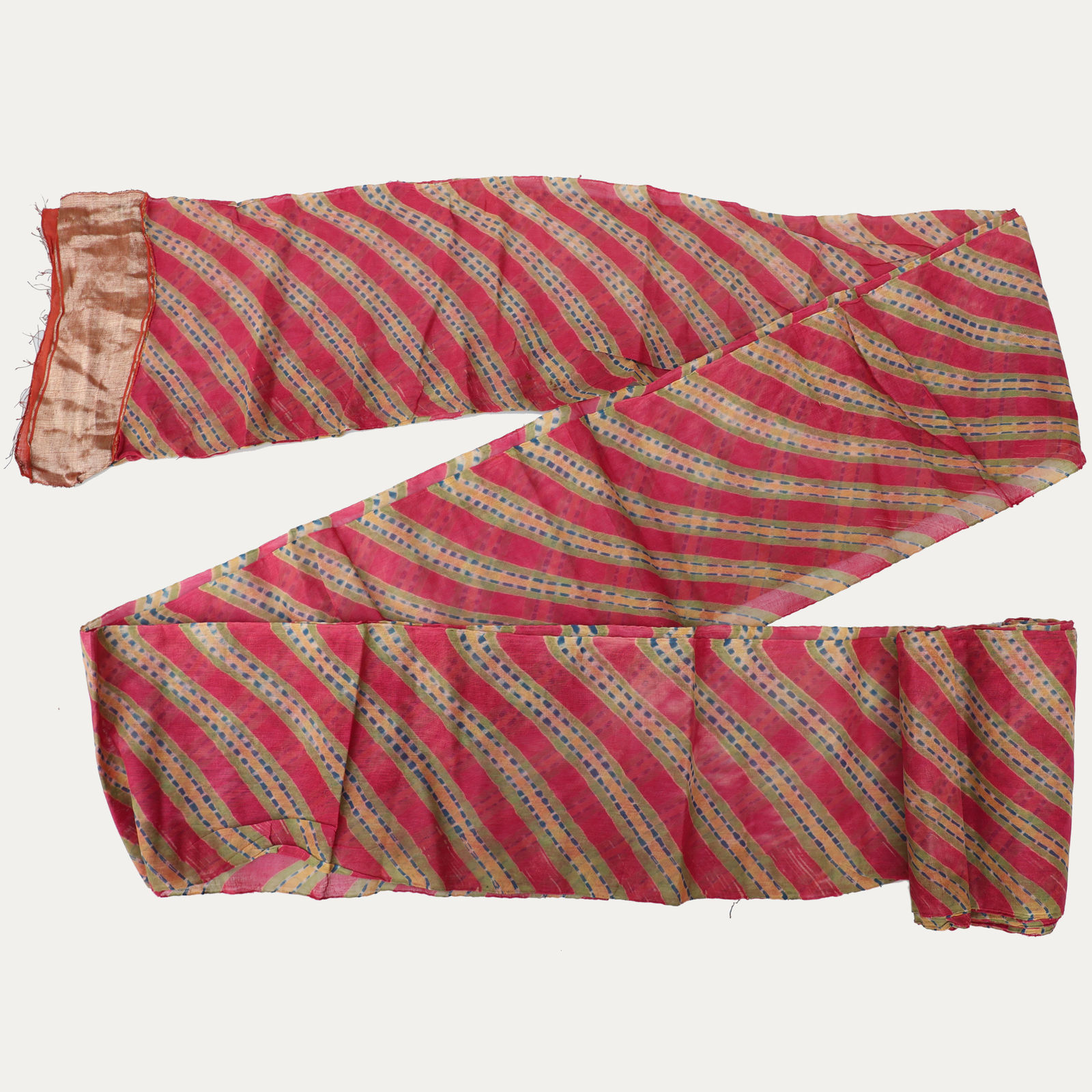 Vintage Rajasthan Leheriya Turban with Handmade Dyed Colours