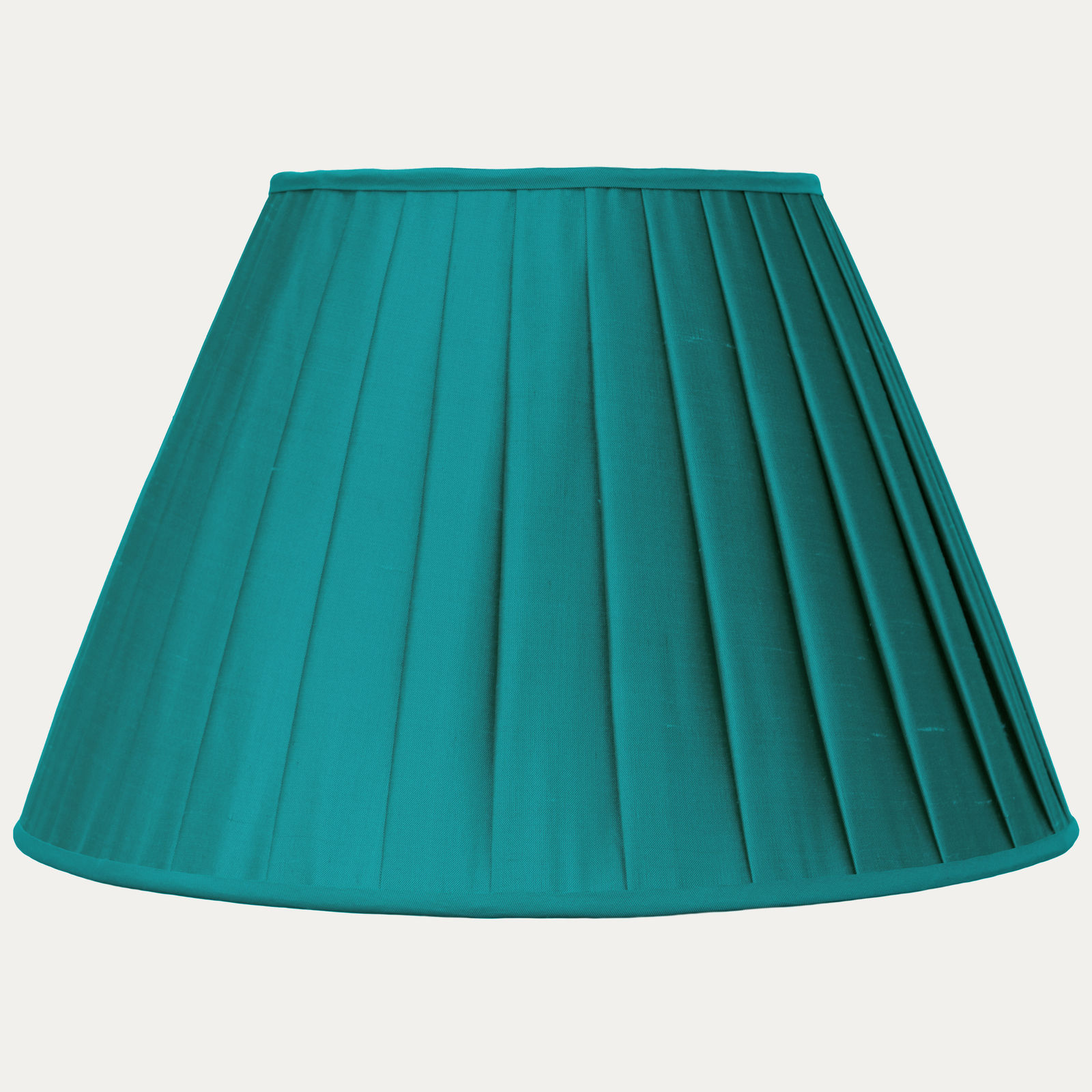 Douppion Aqua Silk Box Pleated Lampshade