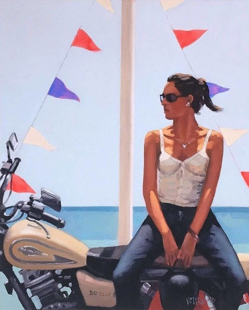 Jack Vettriano La Fille a la Moto