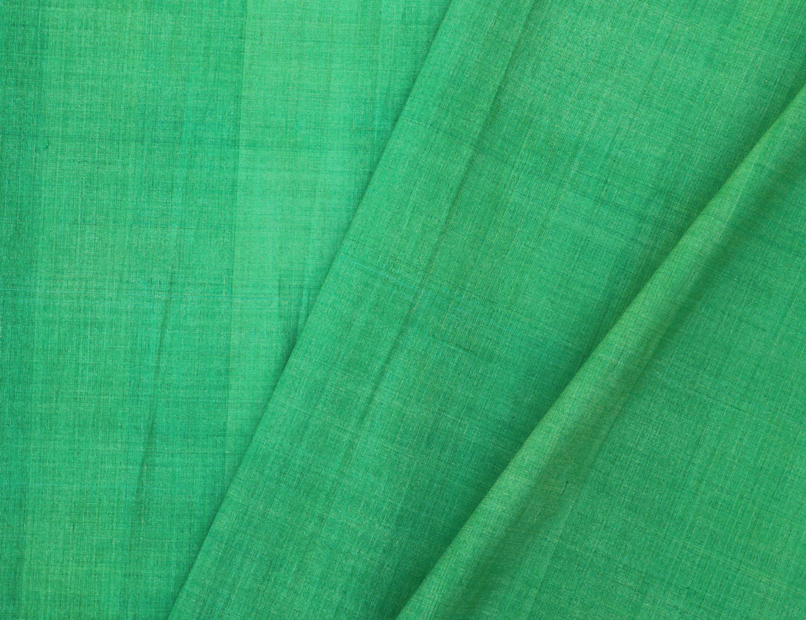 Striking Central Asian Vintage Woven Green Silk