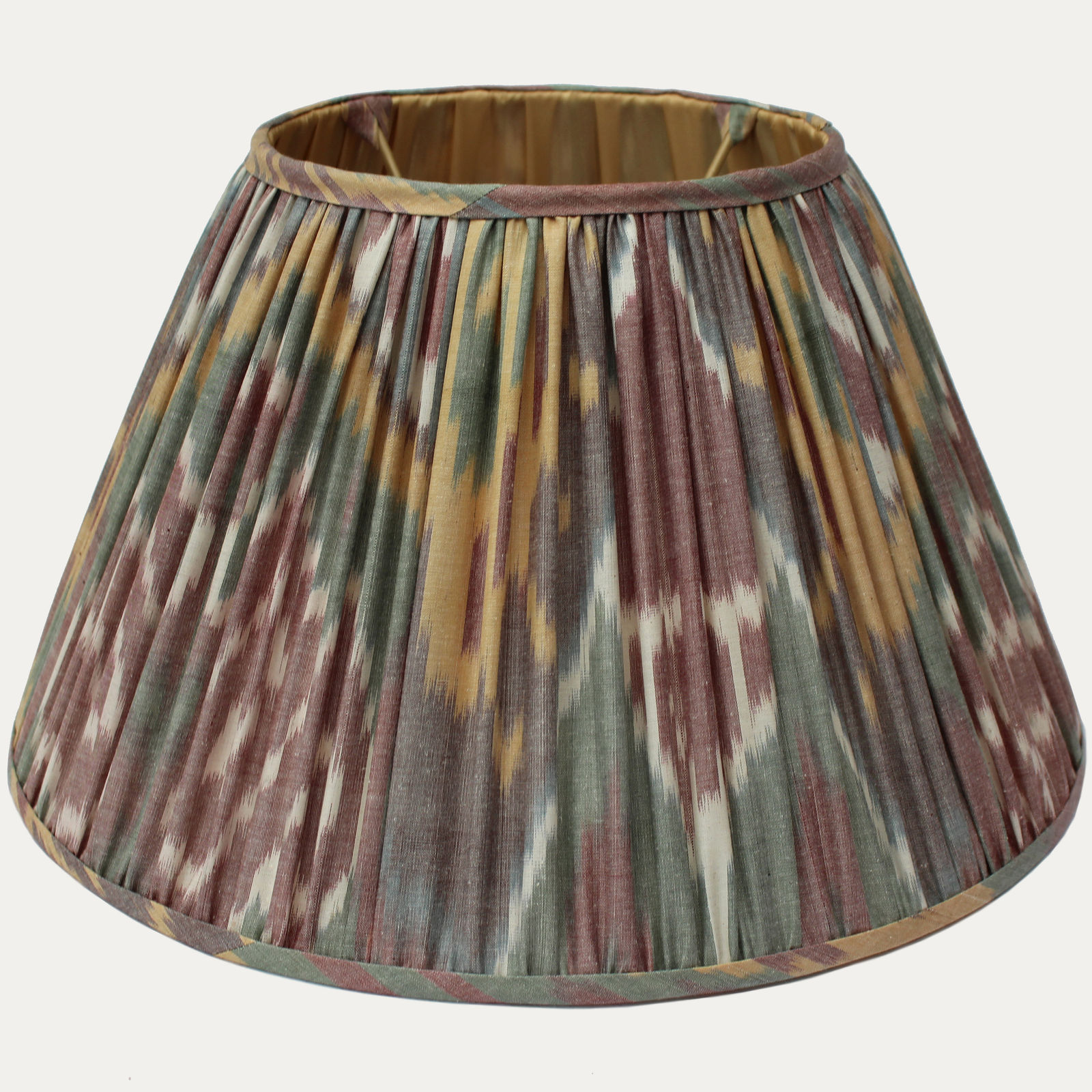Floren, 18in/46cm Cotton/Silk Ikat Lampshade with Muted Colours