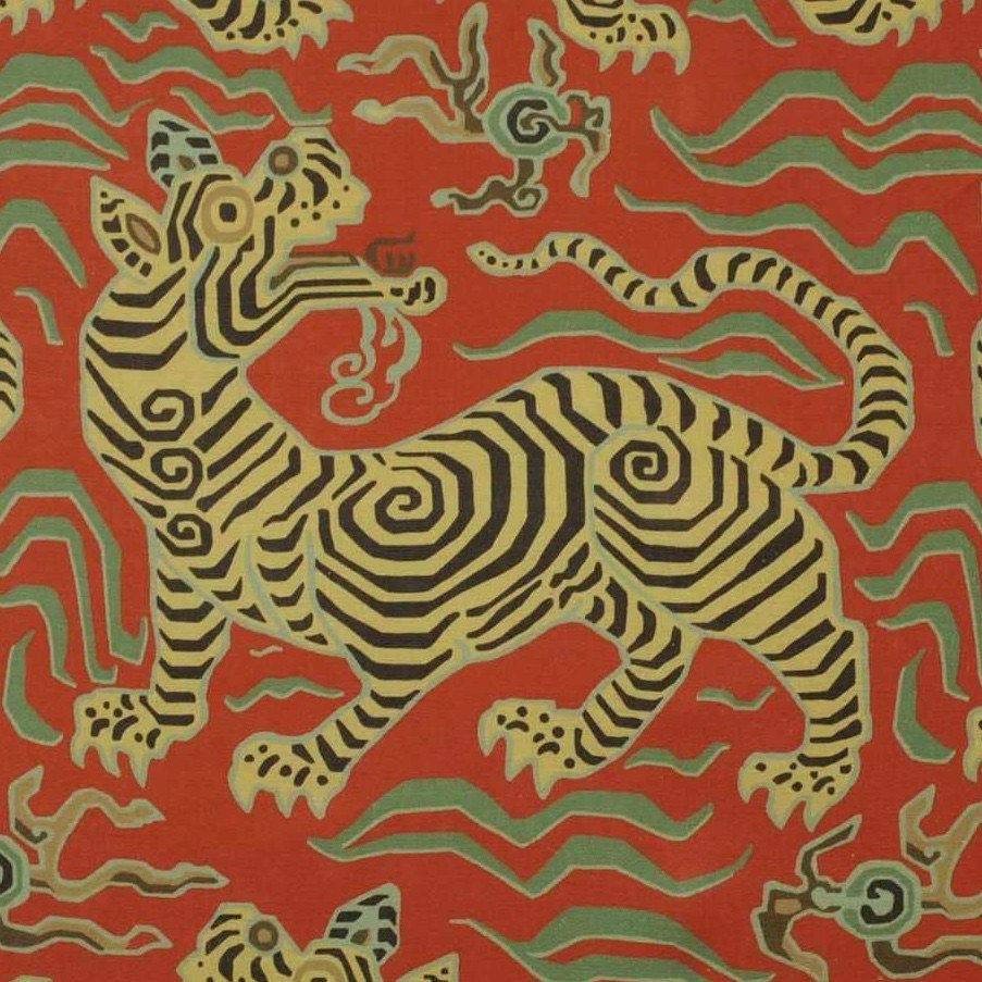 Clarence House, Tibet Print Cinnabar