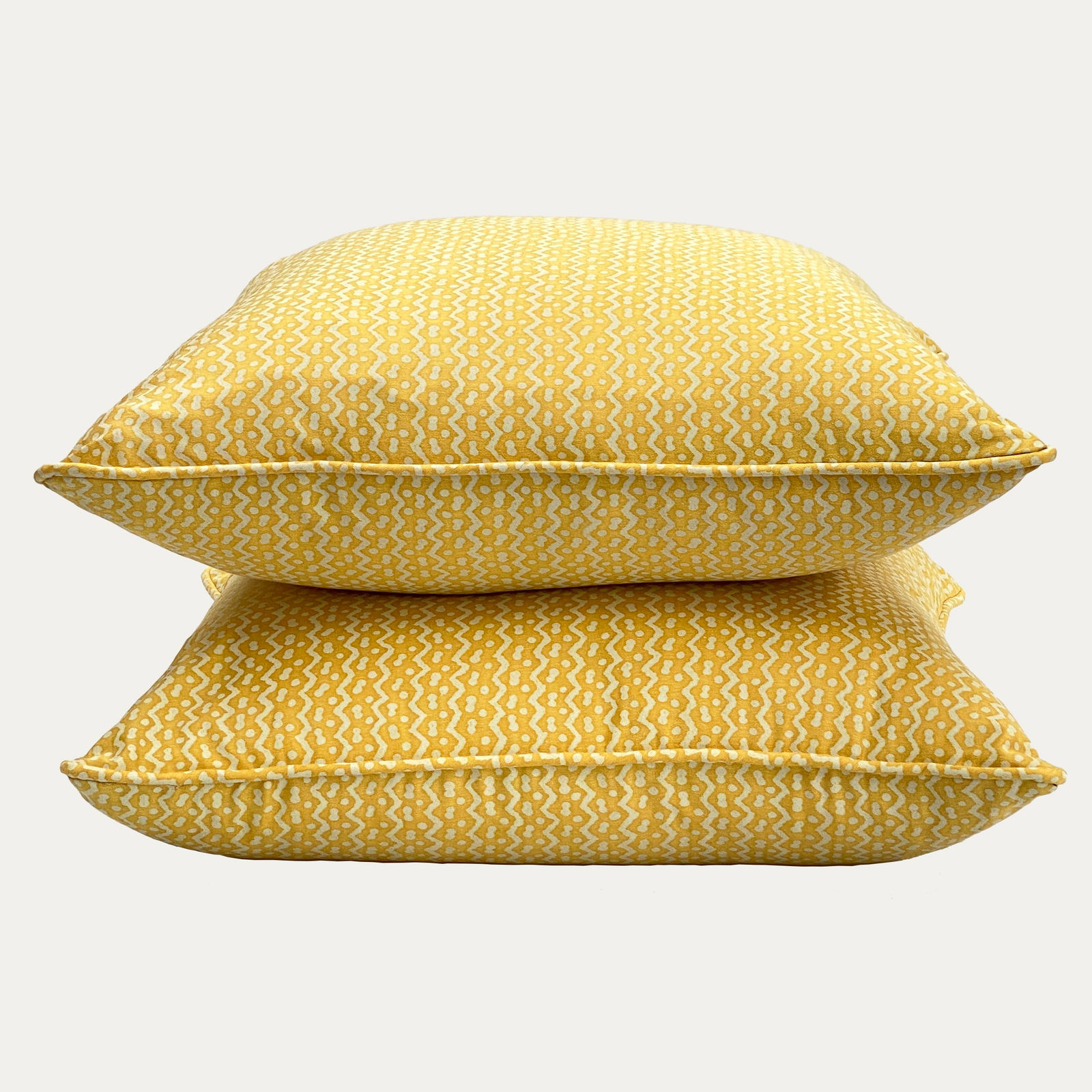 Fortuny Tapa Yellow & White Decorative Cushion handmade by Floren
