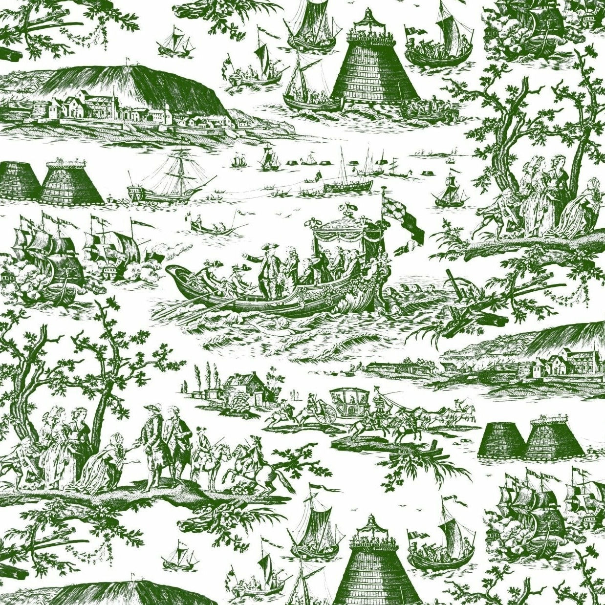 Canvas Navy Fete Clear Green