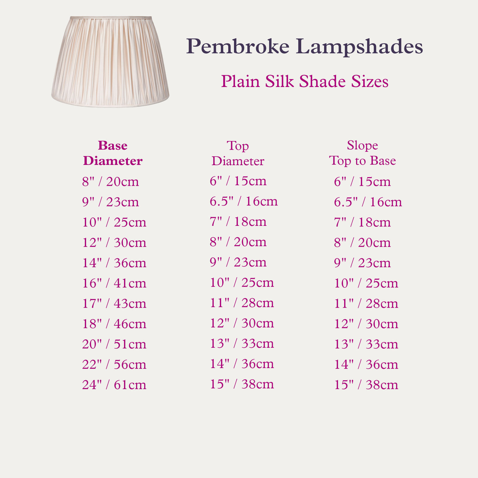 Floren, Taffetas Ninon 5239 Silk Pembroke Lampshade