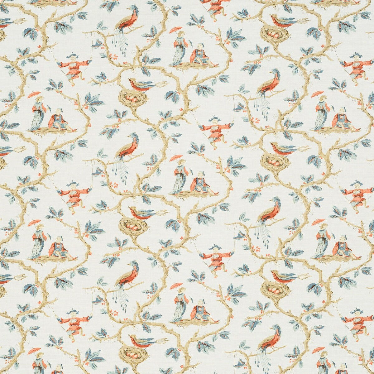 Parasol Blue Orange On Oatmeal