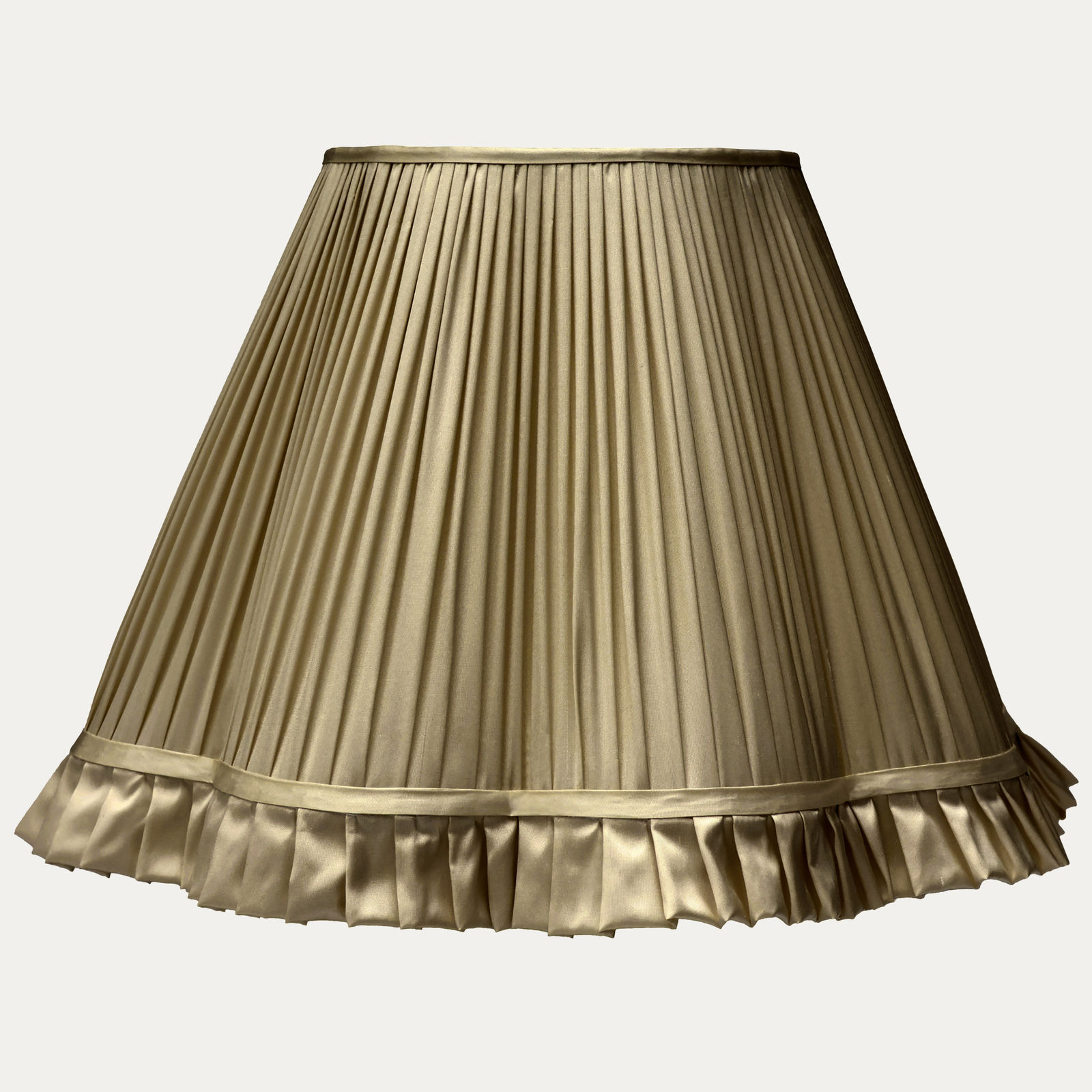 Douppion Almond Silk Scallop Lampshade