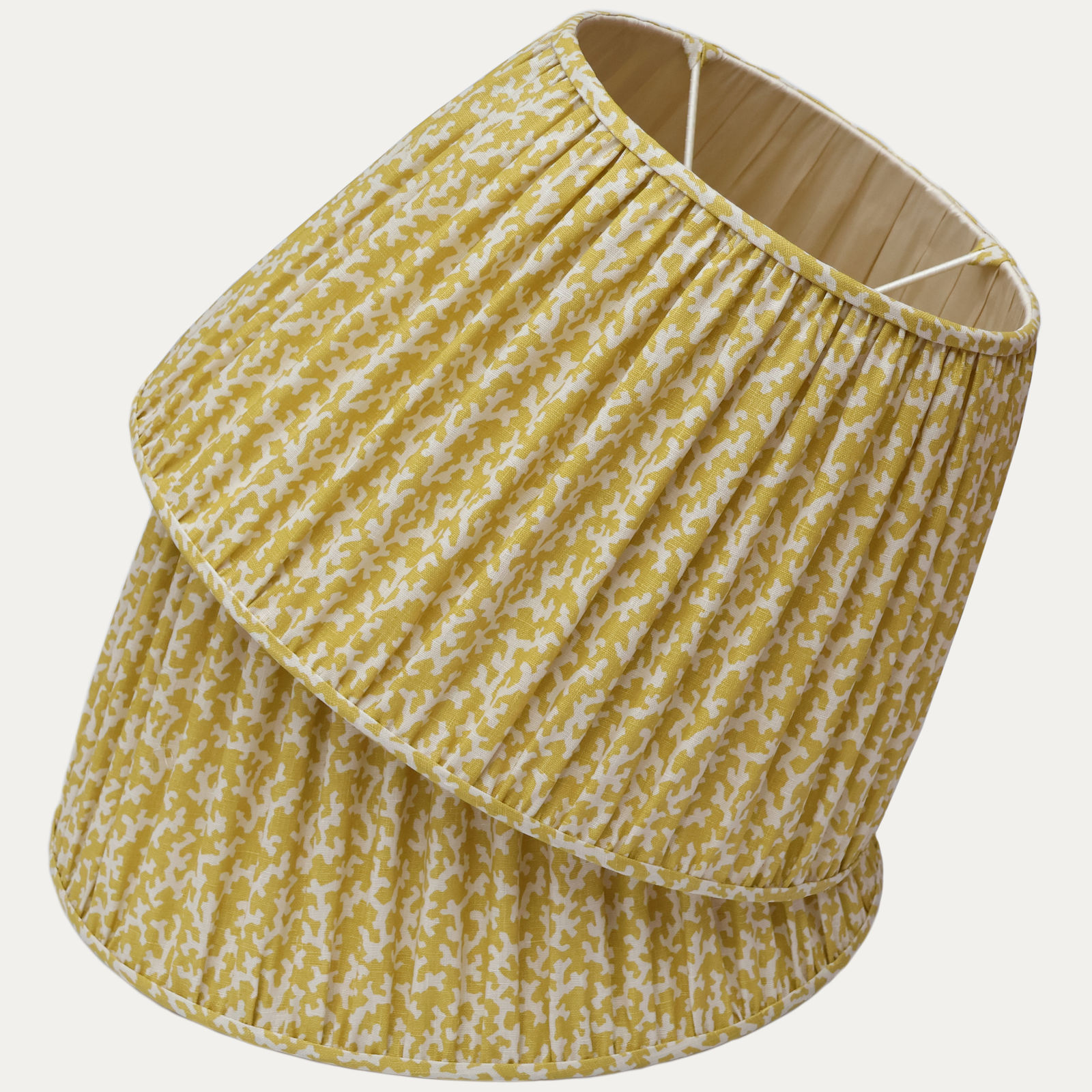 Schumacher Folly Mimosa Handsewn Gathered Lampshade