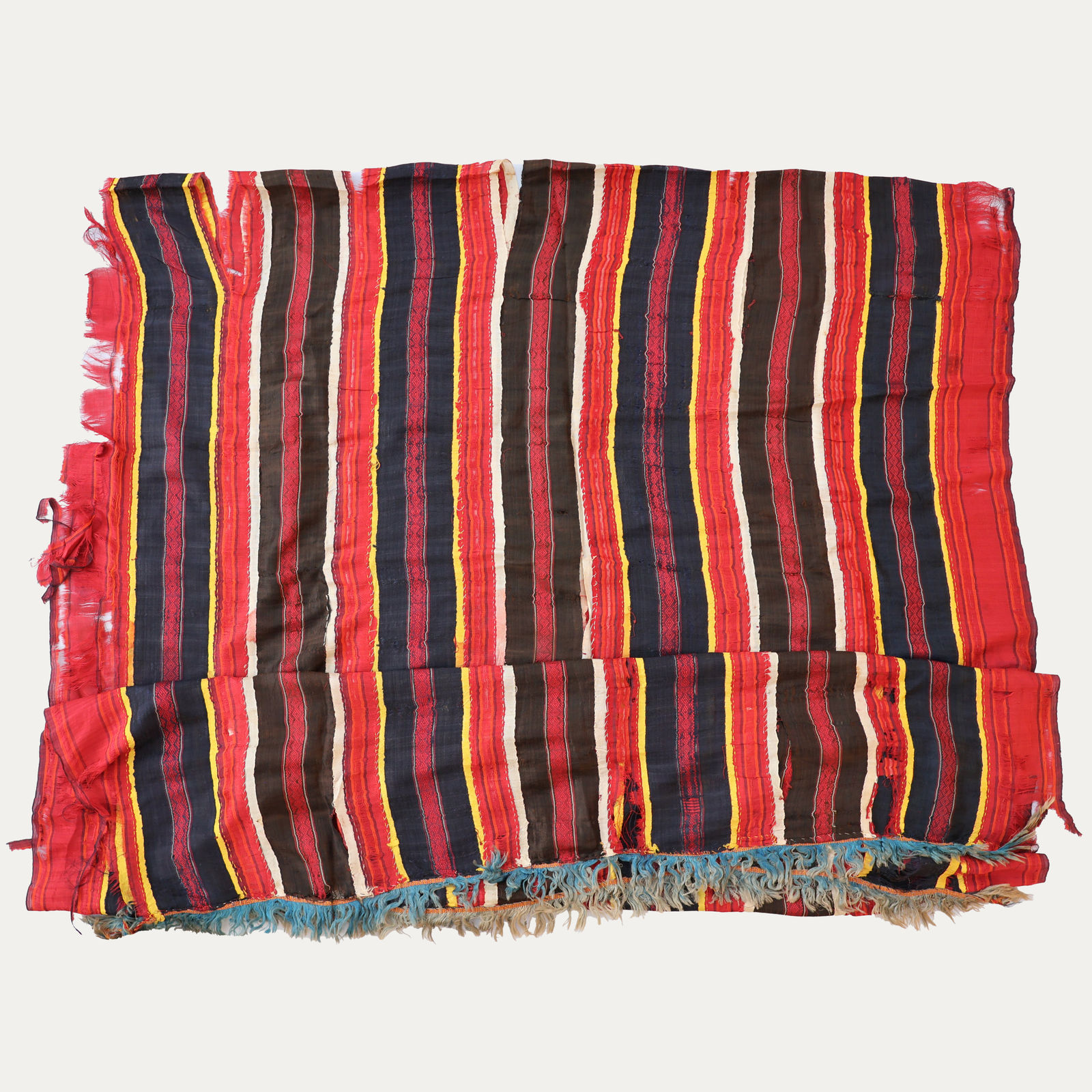 Silk Ribbon Striped Futah Shawl