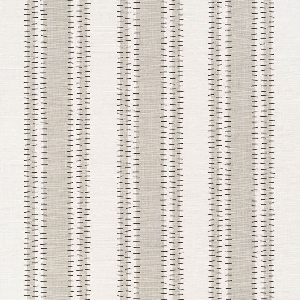 Spike Stripe Charcoal Grey On Oyster