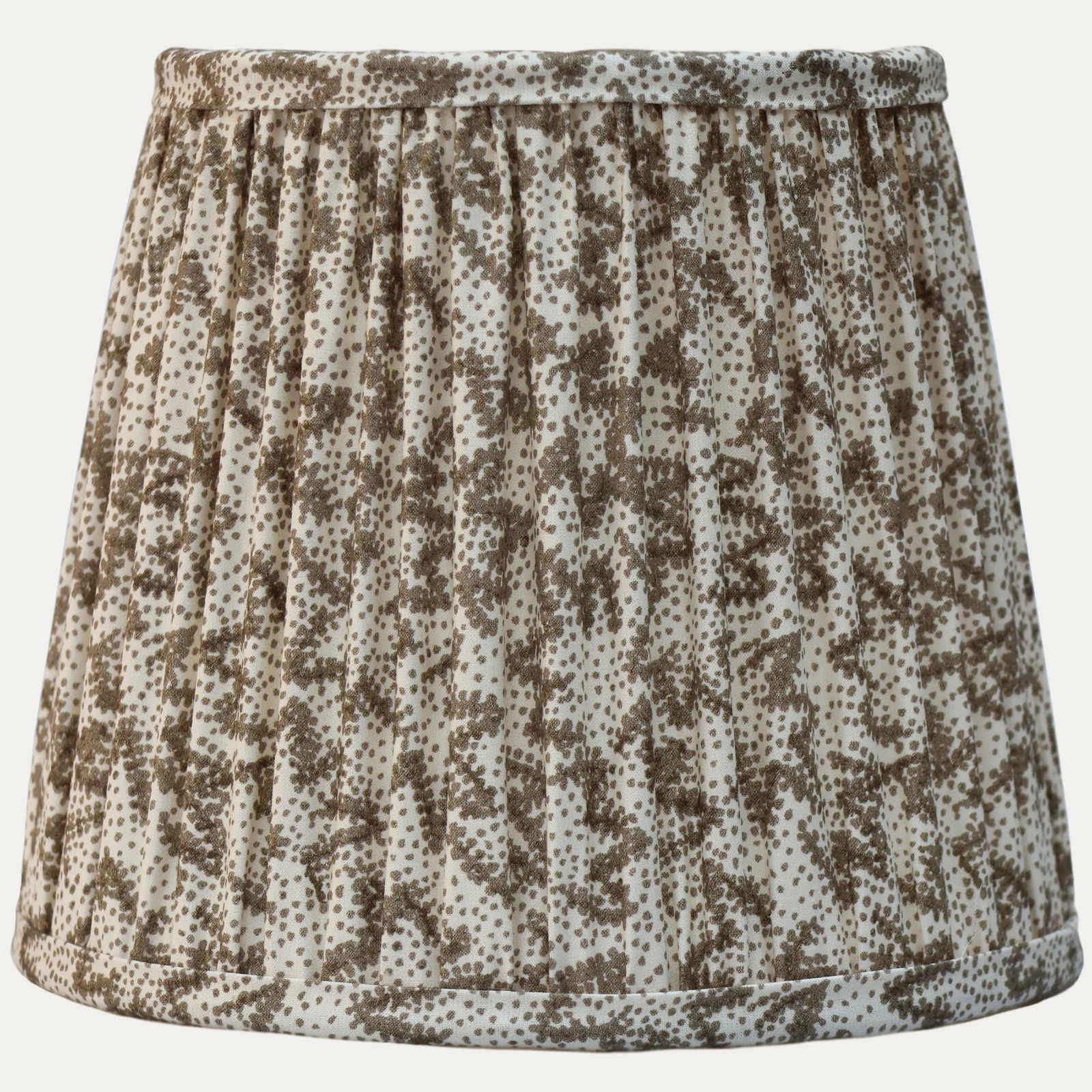 Warner Textile Archive Nathalie Olive Hand Sewn Lampshade for Reading Lights